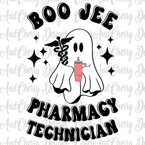 Pharmacy Tech Svg Halloween Pharmacist Svg Design Pharm Tech Ghost