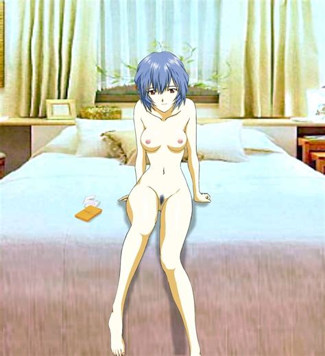 Ayanami Rei Neon Genesis Evangelion Highres Girl Bed Breasts