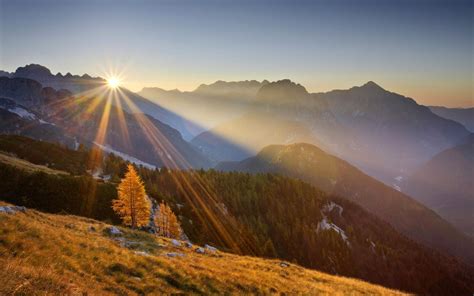 Sunrise Over The Mountains Hd Wallpaper