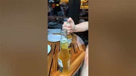 Woman Trying To Stop Fizzing Beer Youtube