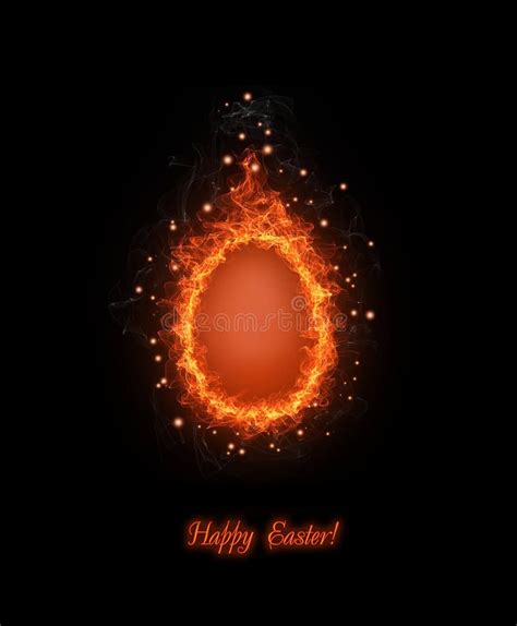 Easter Egg Fire Burning Stock Illustration Illustration Of Background