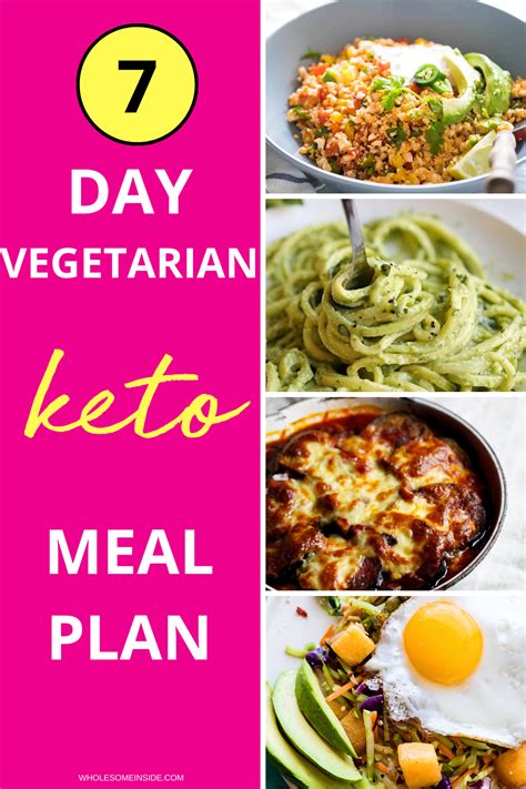 7 Day Vegetarian Keto Meal Plan Wholesome Inside Vegetarian Meal