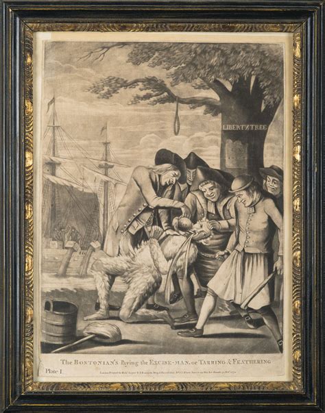 Political Satirical Print “the Bostonian’s Paying The Excise Man Or Tarring And Feathering