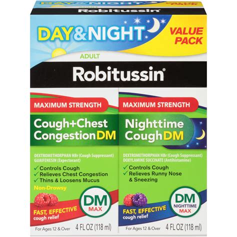 Buy Robitussin Maximum Strength Cough Chest Congestion DM And Maximum