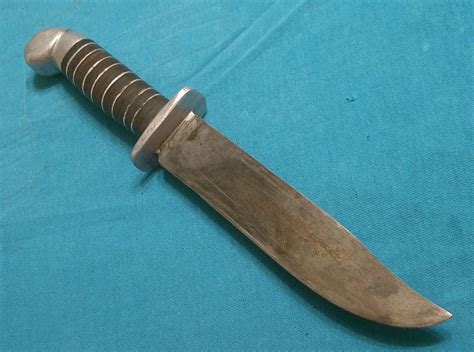 Antique Ww2 Theater Trench Art Survival Bowie Knife Old Antique