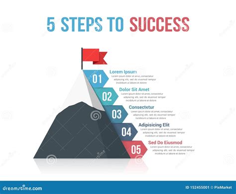 5 Steps To Success Stock Vector Illustration Of Pyramid 152455001