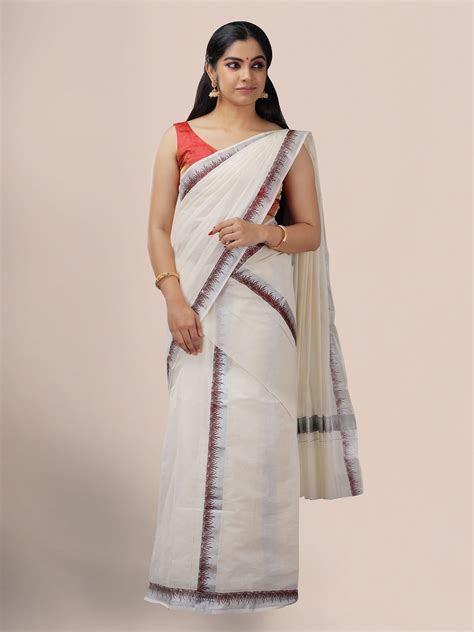 Kerala Cotton Set Mundu Kerala Traditional Dress India Ubicaciondepersonas Cdmx Gob Mx