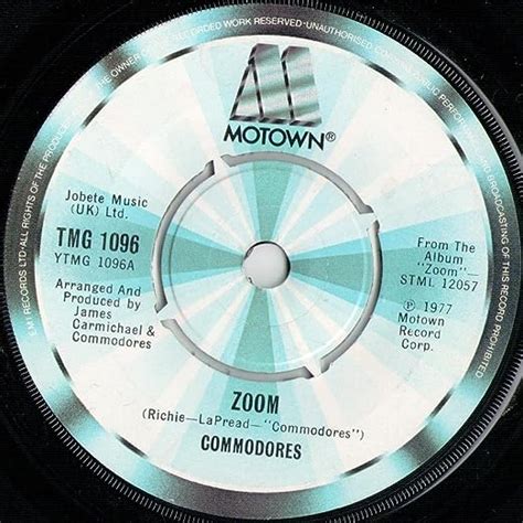 Commodores Zoom 7 Single 1977 Motown Tmg 1096 Cds