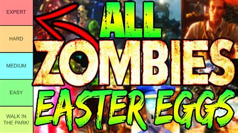 All Zombies Easter Eggs Ranked Easy To Hard Call Of Duty Zombies Tierlist Youtube