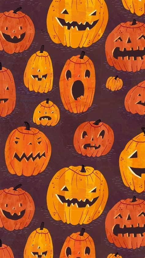 Halloween Pumpkins Pattern Iphone 5s Wallpaper Halloween