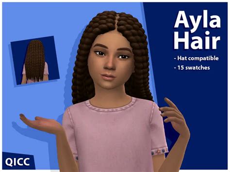 Ayla Hair By Qicc The Sims Resource Sims 4 Hairs