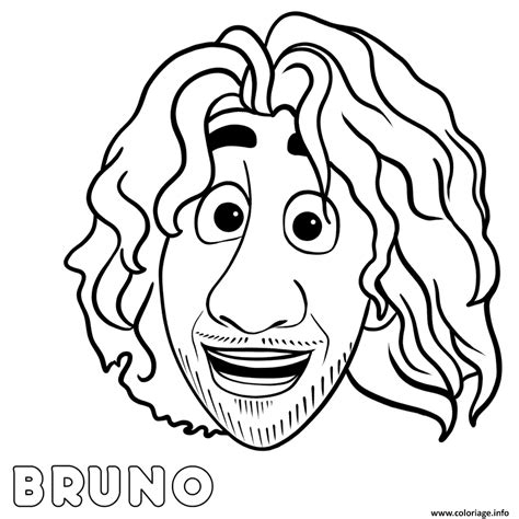 Coloriage Encanto Bruno Face Dessin Encanto à Imprimer