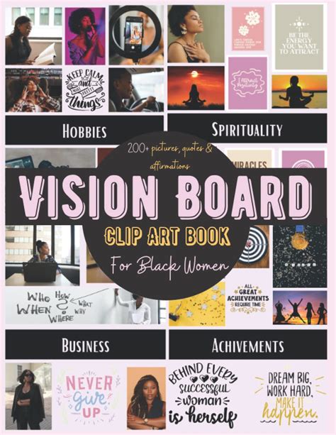 Buy Vision Board Clip Art Book For Black Women Create Motivational