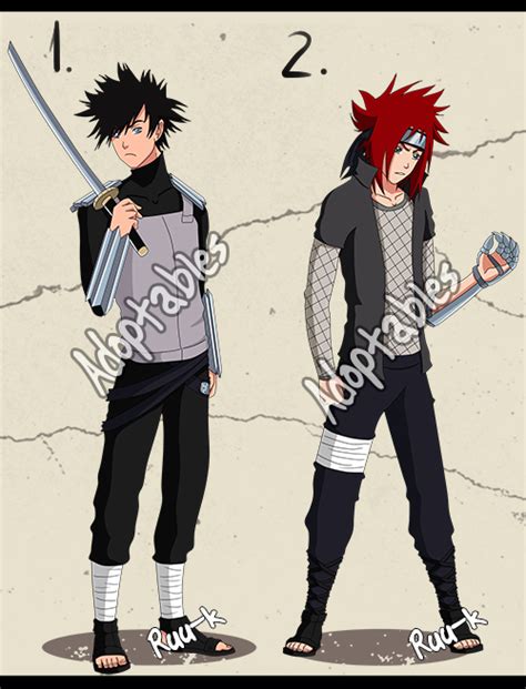 Naruto Male Adoptables 3 Closed By Ruu K On Deviantart