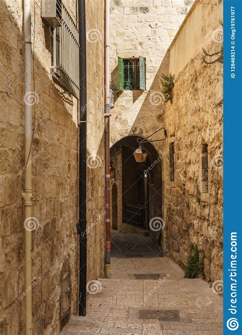 Jerusalem Israel April 2 2018 On The Narrow Street Of The Old Part