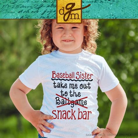 This Funny Baseball Sister Svg File Is Such A Cute Representation Of