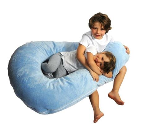 Moonlight Slumber Comfort U Kids Body Pillow Light Blue Plush Pillow