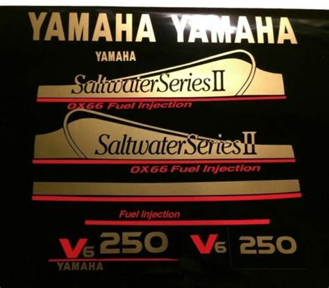 Yamaha Ox66 Saltwater Series Ii Outboard Decals Usa Free Ship 150 250