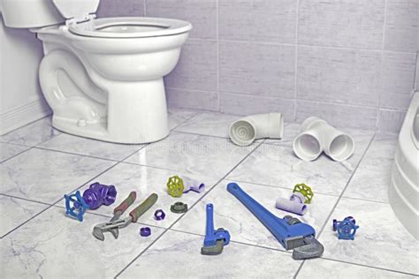 Plumbing Tools In The Bathroom Stock Photo Image Of Leak Apartment
