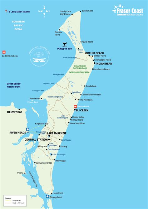 Kgari Map Fraser Island The Woolshed Eco Lodge