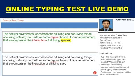 Take our online typing test for free! ONLINE TYPING TEST DEMO | GOVERNMENT EXAM ONLINE TYPING ...