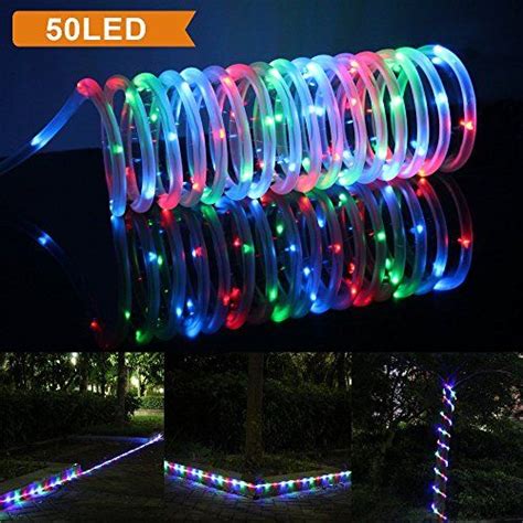 Lte 50 Led Solar Rgb Rope Lights 23ft 165ft Rope Lights And 65ft Lead