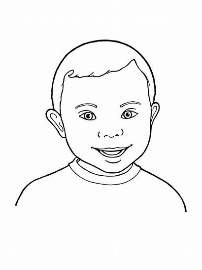 Child Syndrome Down Smiling Boy Children Coloring