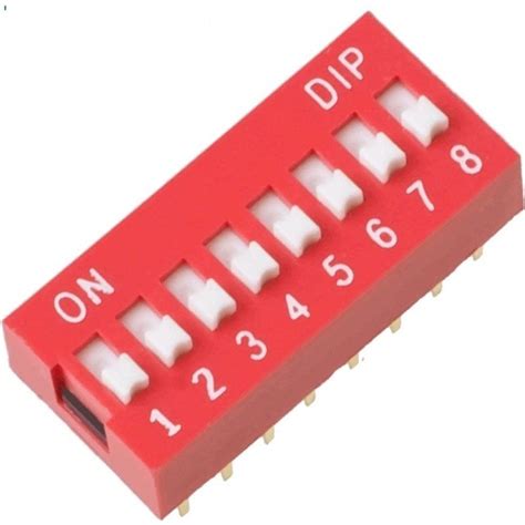 Dip Switch 8 Position 50vdc 100ma Standard Mount