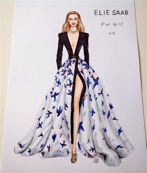 Nataliazorinliu Fashion Fashionillustration Eliesaab Luxury Desi