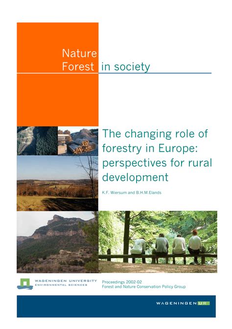 Pdf The Changing Role Of Forestry In Europe Perspectives For Rural