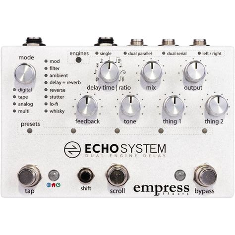 Echosystem Dual Engine Multi Mode Delay Pedal Empress Effects Inc