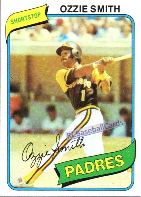 We also are loading our graded sports trading cards online as well, cards from the tobacco days to the mid 1980's. 1980 Ozzie Smith, Padres, 1 Topps #393, in 2020 | Padres baseball, Baseball trading cards ...