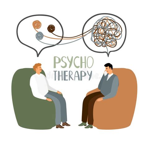 Concepto Del Tratamiento De La Psicoterapia Ilustración Del Vector