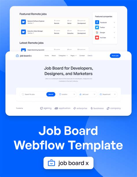 Job Board Website Templates Examples Download On Webflow