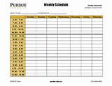 Time Management Weekly Schedule Template Photos