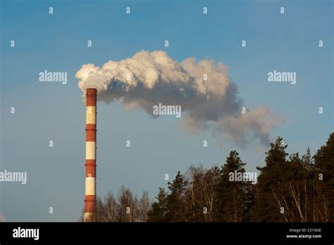 Smokestack Pollution In The Air Stock Photo Alamy