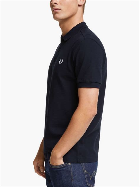 Fred Perry Plain Regular Fit Polo Shirt Navy At John Lewis And Partners