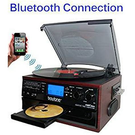 Boytone Bt 22c Bluetooth Record Player Turntable Amfm Radio Cassette