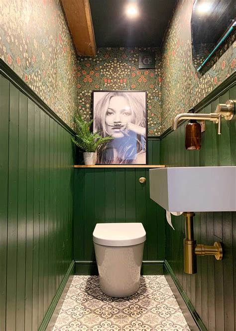 A Tour Of Our Wallpapered Downstairs Loo — By The Listed Home Toilet