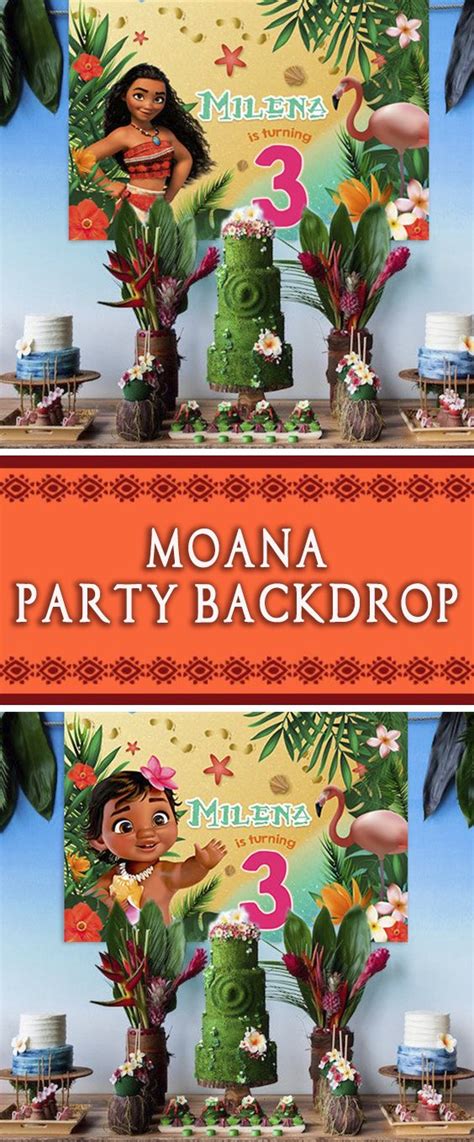 Moana Backdrop Moana Party Ideas Moana Birthday Moana Party Supplies