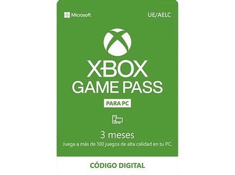 Tarjeta Xbox Gamepass Pc 3 Meses Formato Físico