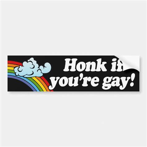 Honk If You Re Gay Png Bumper Sticker Zazzle