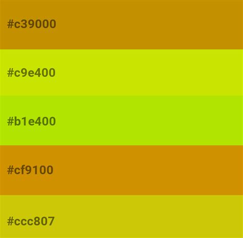 Combinations Of Green Yellow Color Palettes Coolpalettes Color