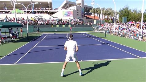 Roger Federer Practice Court Level View Atp Tennis Youtube