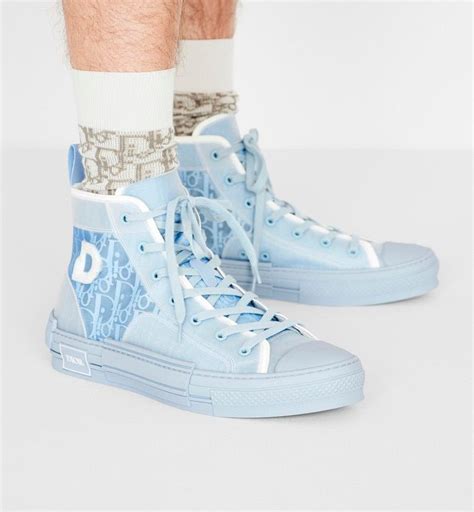 Dior And Daniel Arsham High Top Sneaker In Light Blue