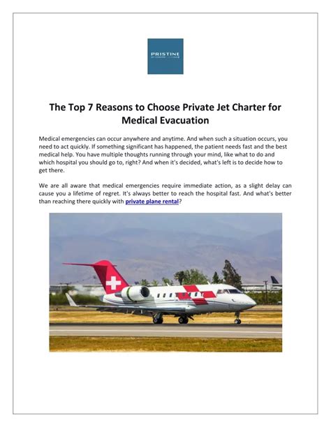 Ppt The Top 7 Reasons To Choose Private Jet Charter Powerpoint