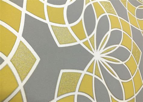 Geometric Wallpaper Modern Glitter Embossed Bold Funky
