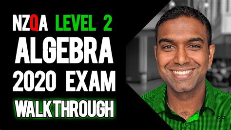 Ncea Level 2 Algebra 2020 Nzqa Exam Worked Answers Youtube