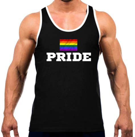 New Men S Rainbow Flag Pride Tv Black Tank Top Wt Gay Lesbian Lgbt My