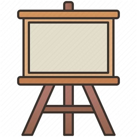 Painting Stand With Board Easel Png Free Download Wooden Board With